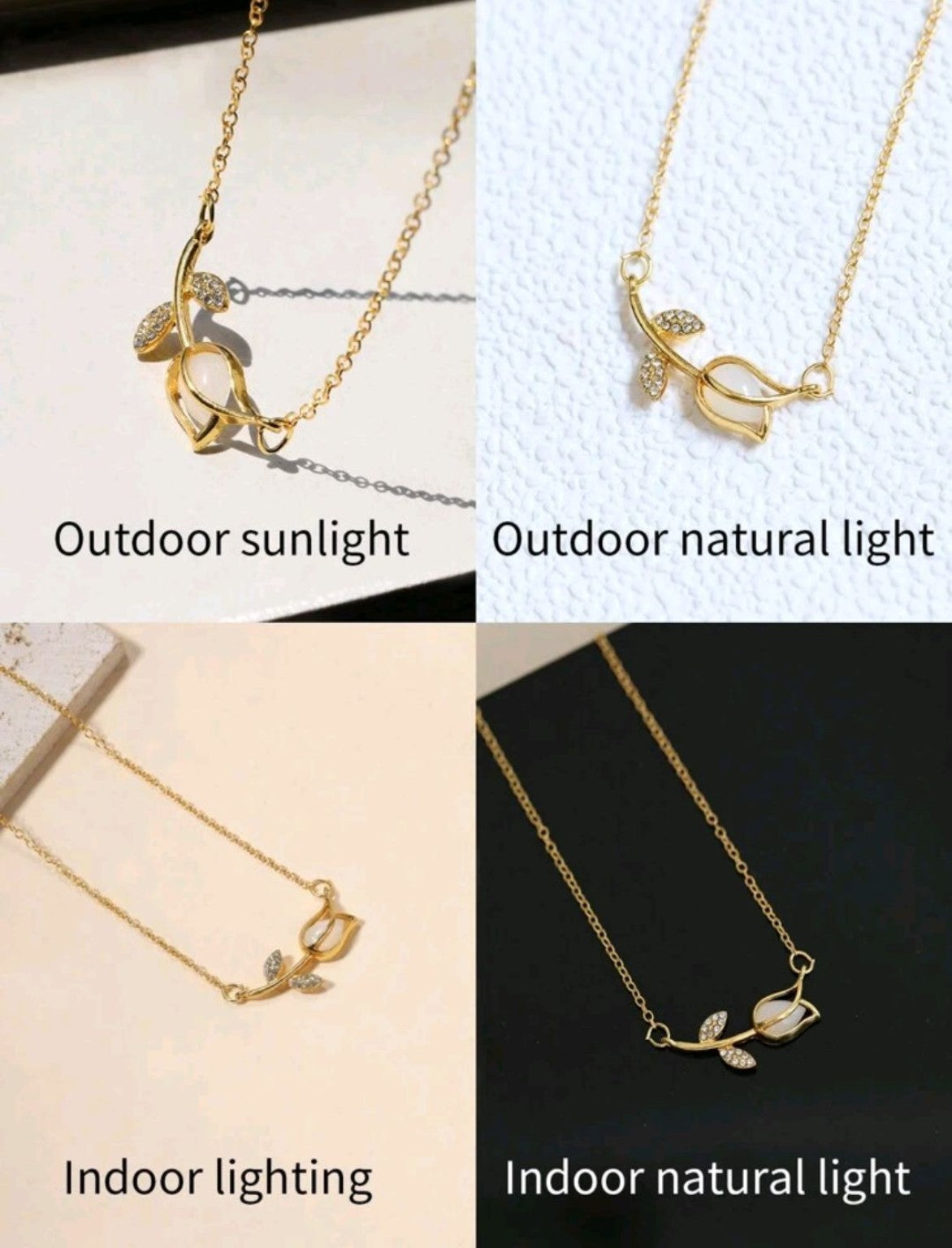 Intertwined Leaf Pendant Necklace