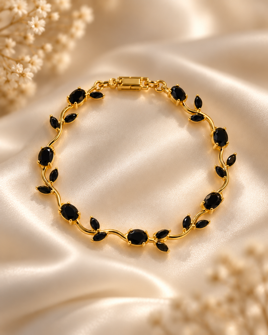 Noir Black tulip bracelet