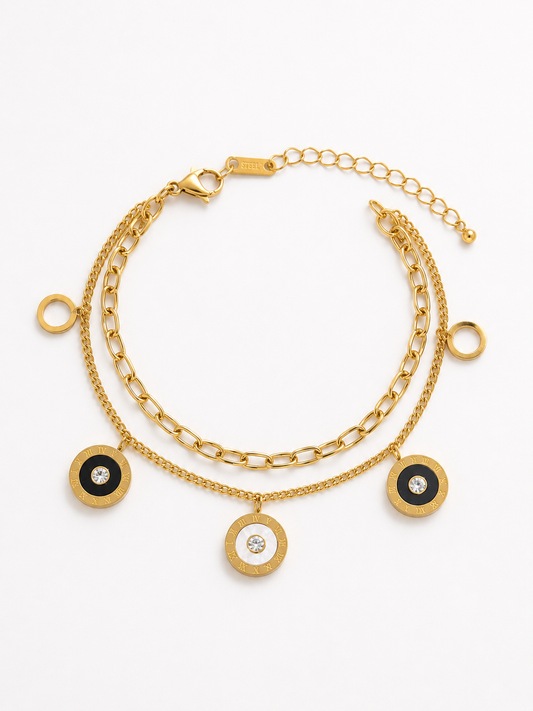 Roman Luxe Triple-Layer Bracelet