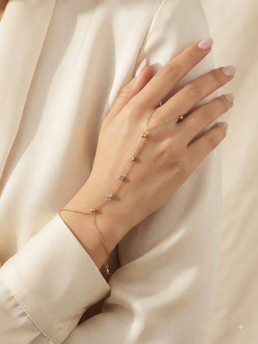 Dainty Crystal Hand Chain