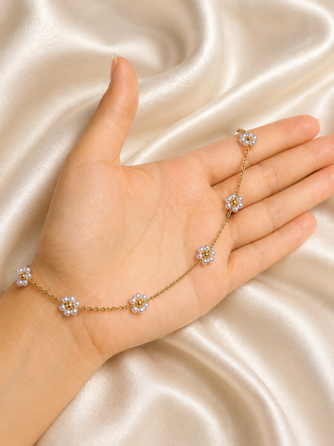 Pearl Blossom Permanent Bracelet