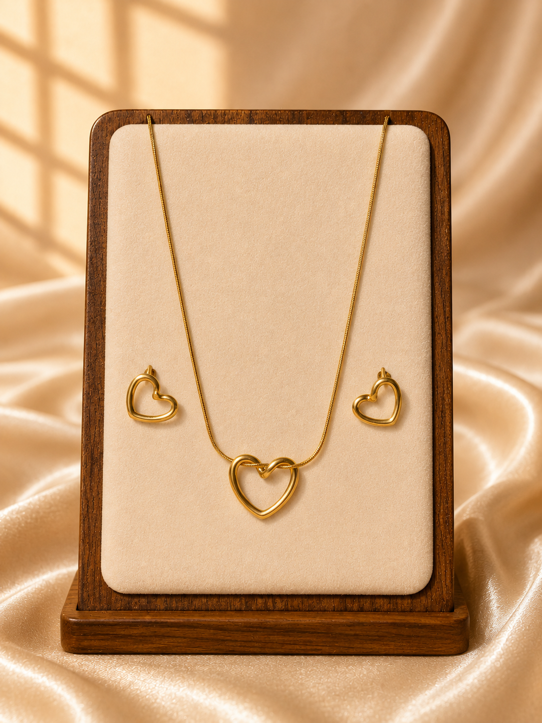 Elegant Heart Pendant Jewelry Set