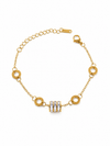 Golden Crystal Roller Bracelet