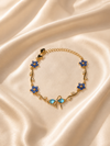Blue Floral Bow Bracelet