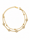 Roman Crystal Double-Layer Bracelet