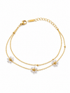 Pearl Blossom Double-Layer Bracelet