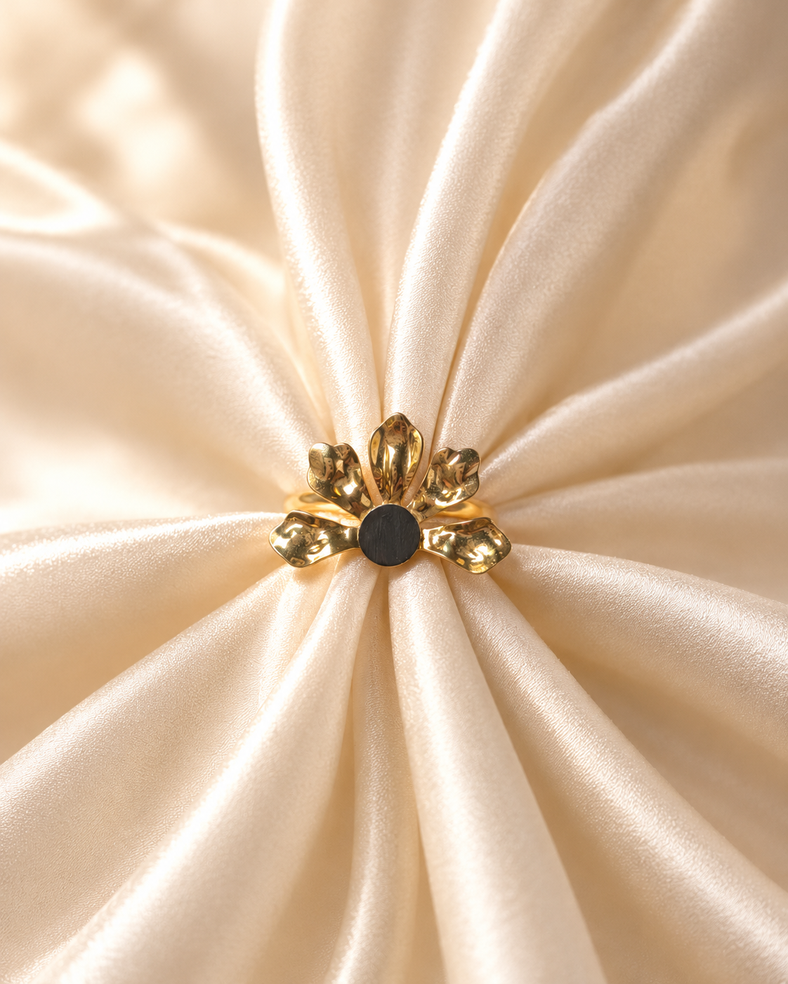 Golden Petal Bloom Ring