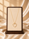 Crystal Heart Link Pendant Necklace