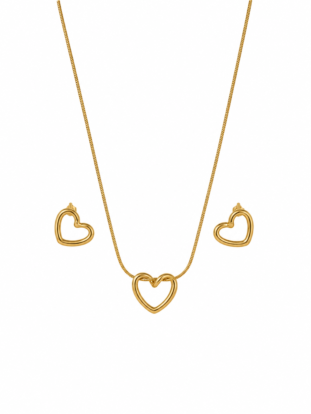 Elegant Heart Pendant Jewelry Set