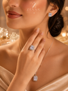 Silver Radiance Emerald Jewelry Set | Zevar Co.