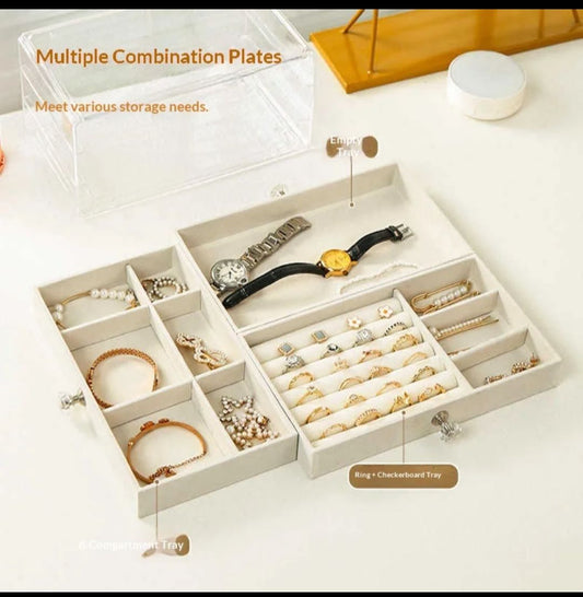 Acrylic 3 drawer jewelry organizer