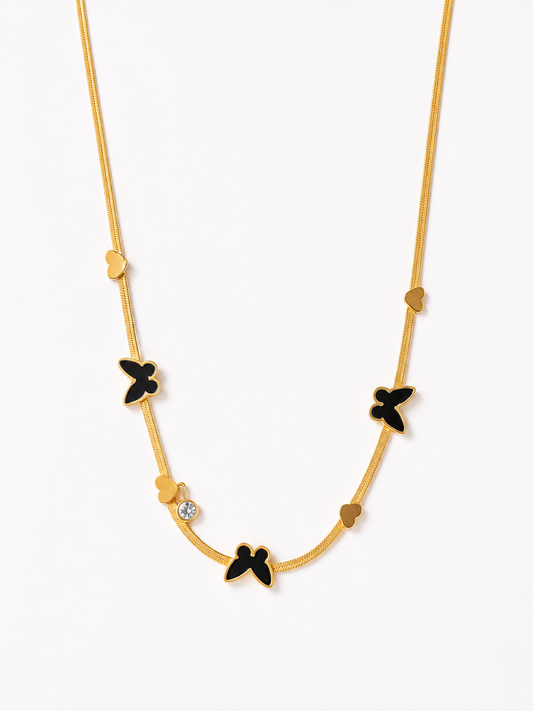 Black Butterfly Necklace