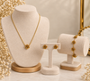 Golden rose jewelry set