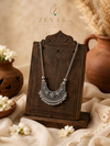 Vintage Oxidized Floral Statement Necklace | Zevar Co