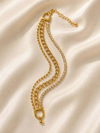 Triple-Layer Crystal Luxe Bracelet