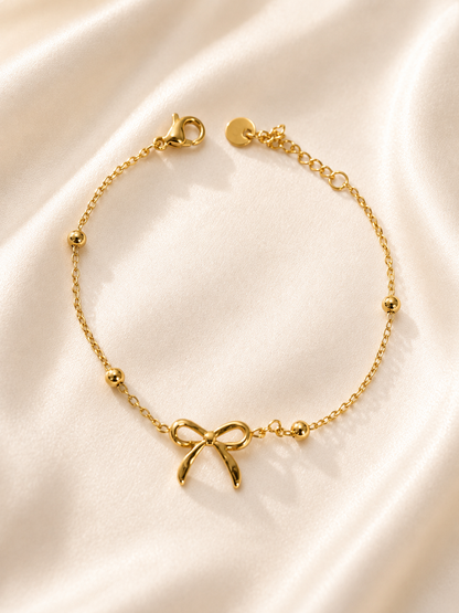 Golden Bow Dainty Bracelet