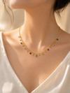 Rainbow Gemstone Charm Necklace