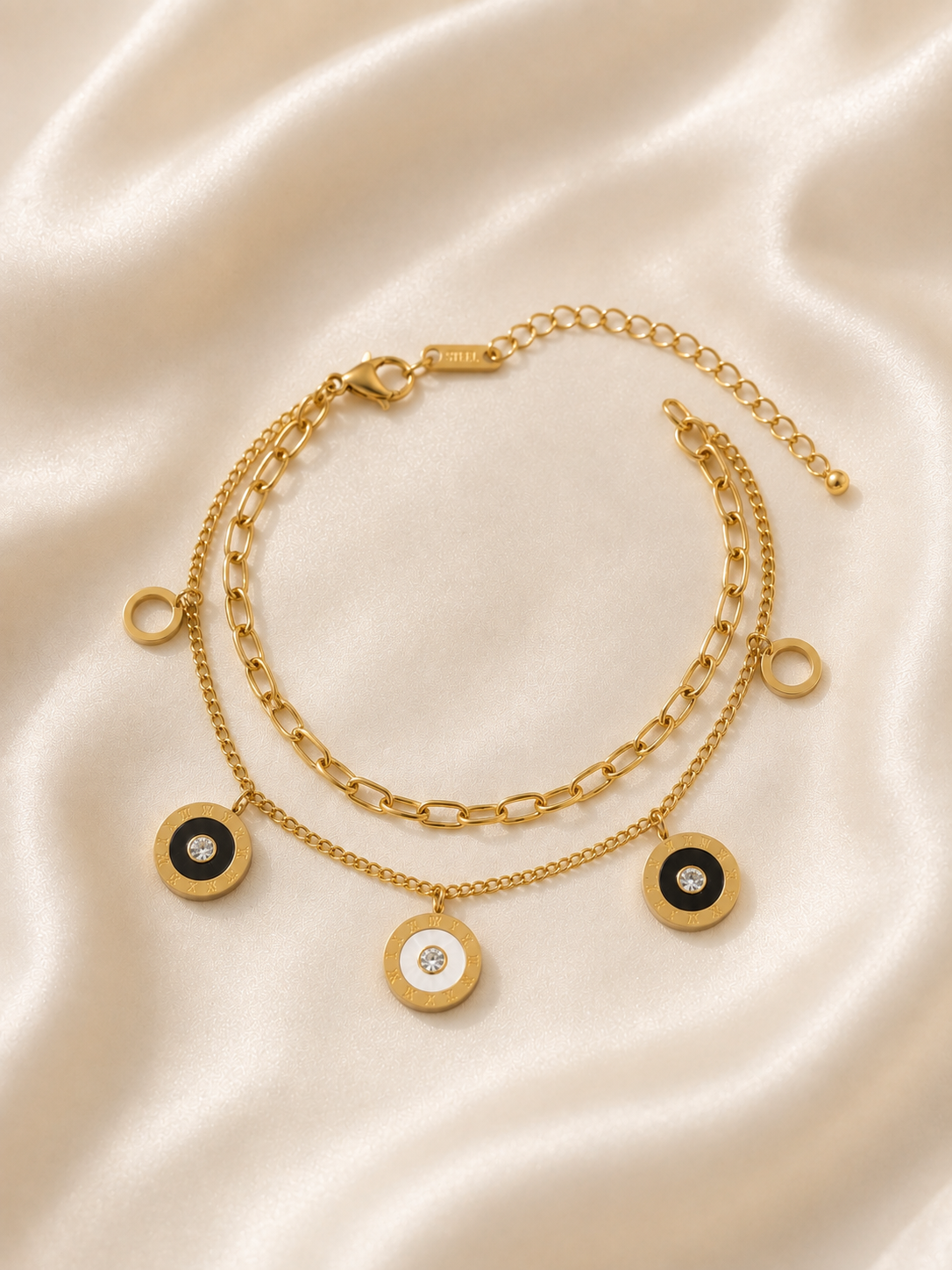 Roman Luxe Triple-Layer Bracelet