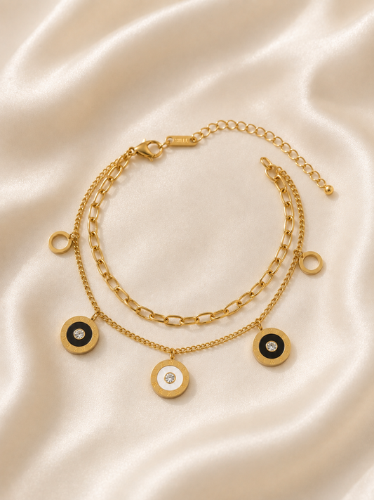 Roman Luxe Triple-Layer Bracelet