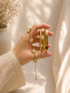 Golden Bloom Luxury Bracelet Stack|3 piece Set