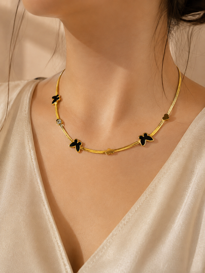 Black Butterfly Necklace