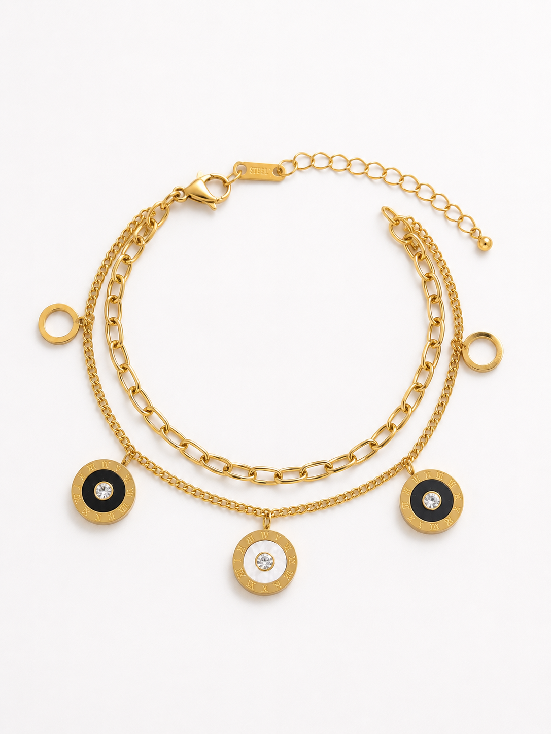 Roman Luxe Triple-Layer Bracelet