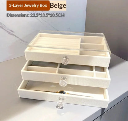 Acrylic 3 drawer jewelry organizer