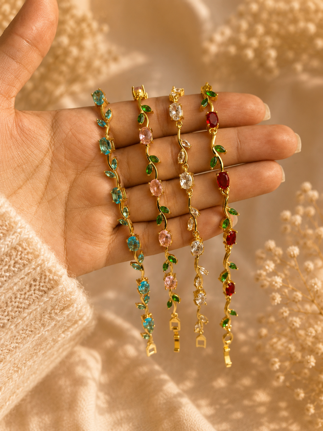 Tulip Bracelet Bundle (Set of 4) + Gold Tone | Zevar Co.
