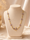 Lavender Bloom Bow Necklace