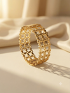 Luxury Floral Cut-Out geometric Cuff Bracelet - Premium Stainless Steel