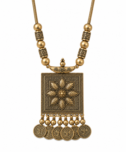 Antique Gold Floral Heritage Necklace