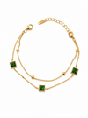 Emerald Green Double-Layer Bracelet