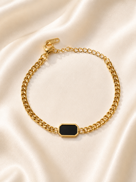 Black Onyx Link Bracelet