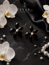 Midnight Bloom Floral Stud Earrings | Zevar Co.